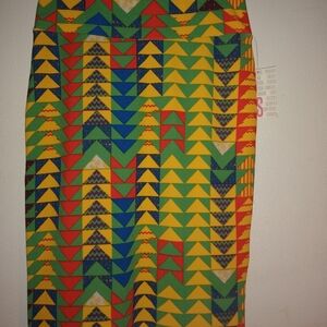 LuLaRoe Multicolor Chevron Pencil Skirt  NWT